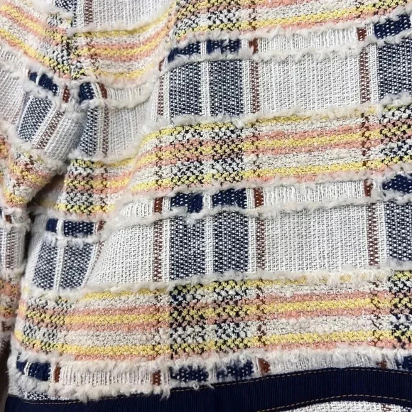 Veronica Beard Santiago Button Front Tweed Denim Jacket Womens Size 0 - Picture 9 of 16